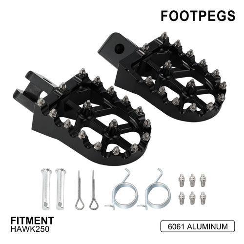 JFG RACING Motorcycle Foot Pegs Pedals Footrests For KLX250/250R/300