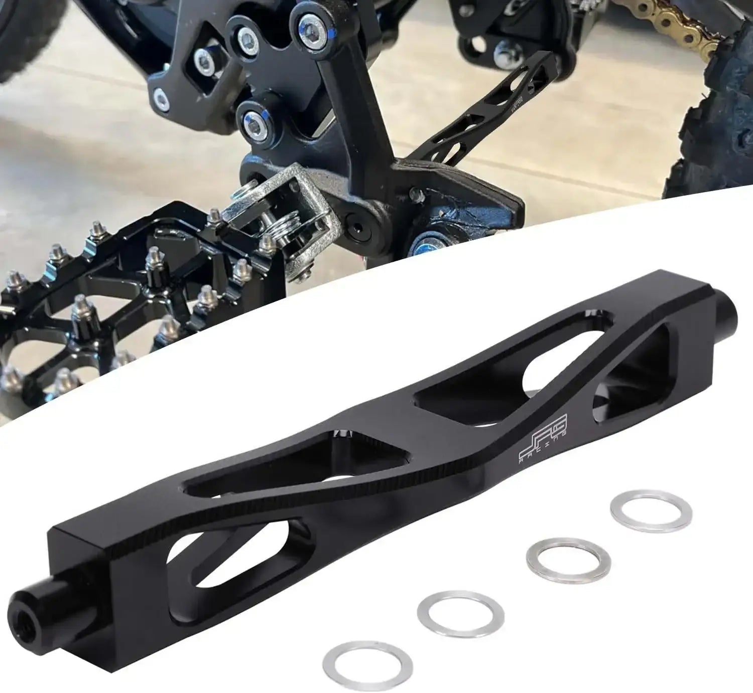 JXR Black Footpeg Brace Bar Support For Surron Light Bee – Sturdy Upgrade