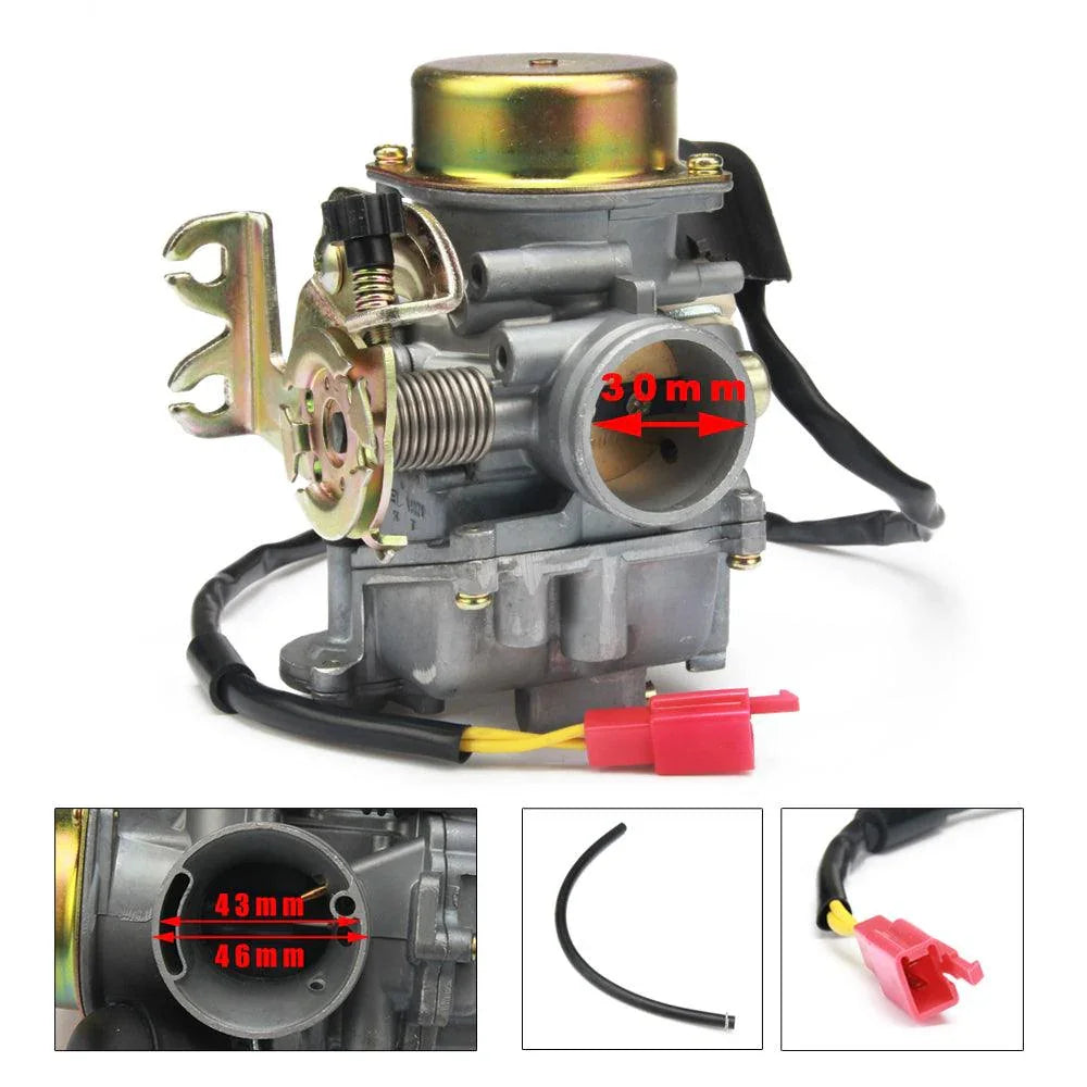 GY6 PERFORMANCE 30MM CARBURETOR 150CC SCOOTER MOPED GO KART CART - Foto 11