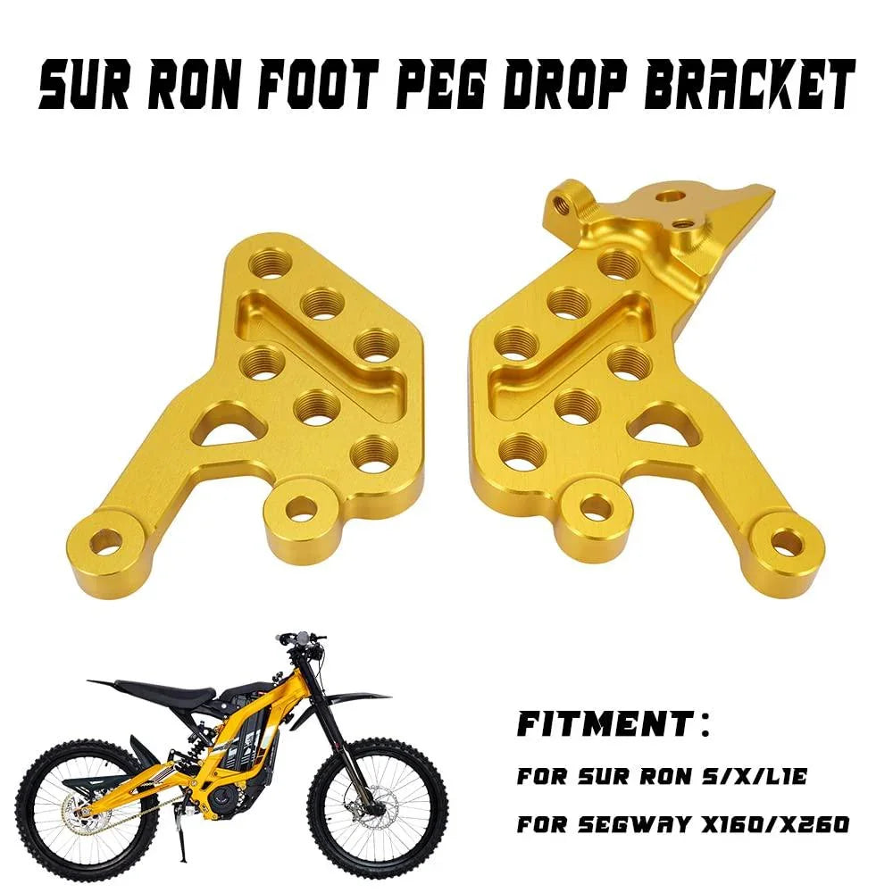 Cavalletto Laterale Moto Regolabile JFG RACING In Alluminio Per Sur Ron Light Bee S/X E X160/X260, Oro